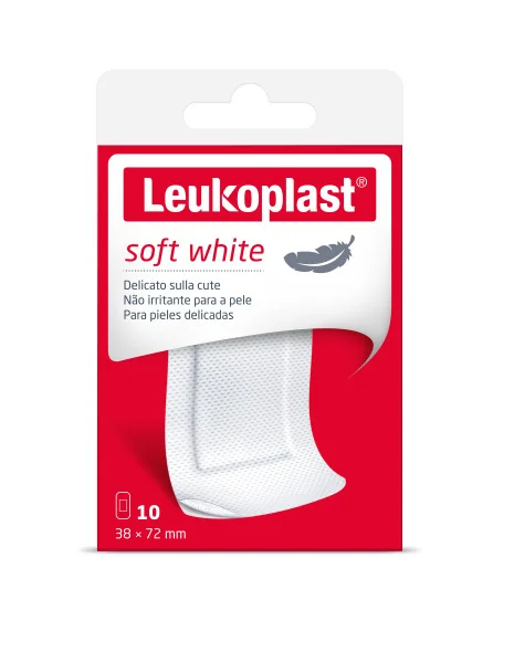 Leukoplast® soft white náplasť na rany, 38x72 mm, 1x10 ks