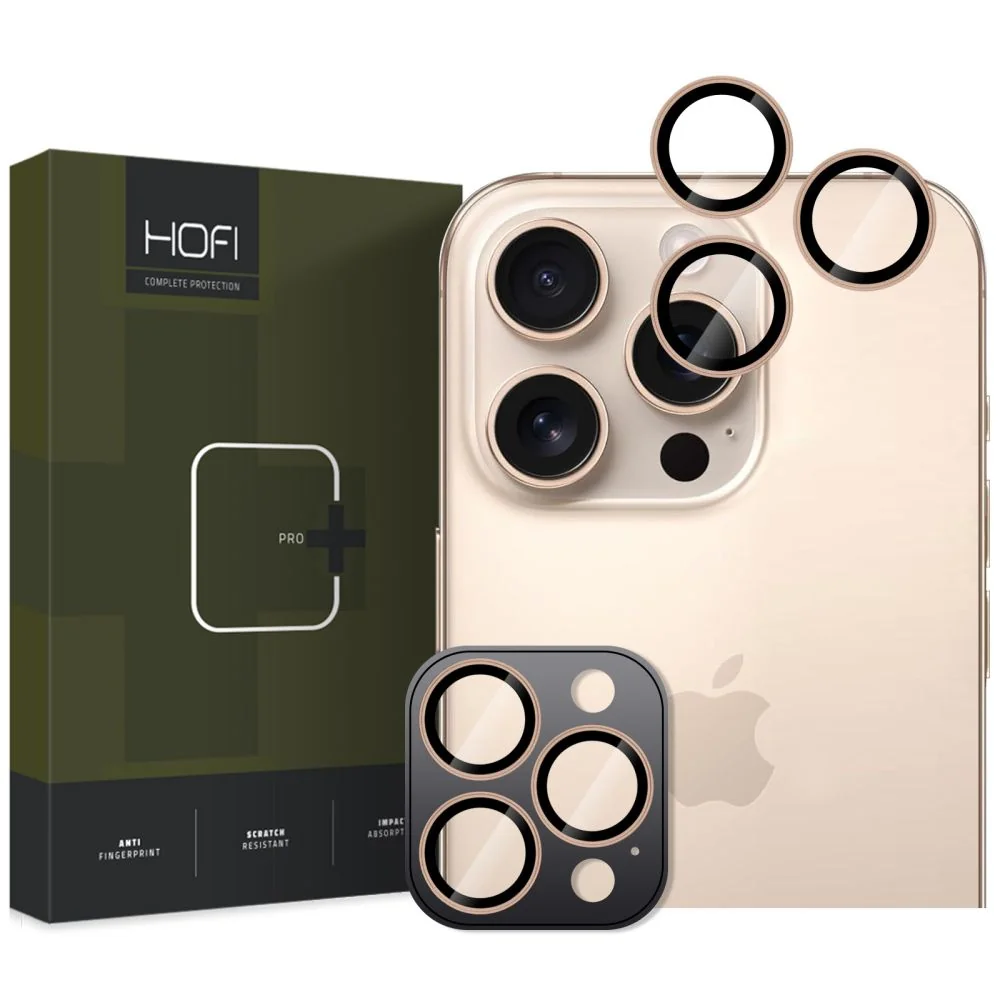 HOFI Camring ochranné sklo na kameru na iPhone 16 Pro / 16 Pro Max, desert titanium sert titanium