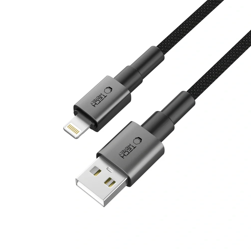 Tech-Protect Ultraboost DNA kábel USB-C / Lightning 12W / 2.4A 25cm, sivý ivý