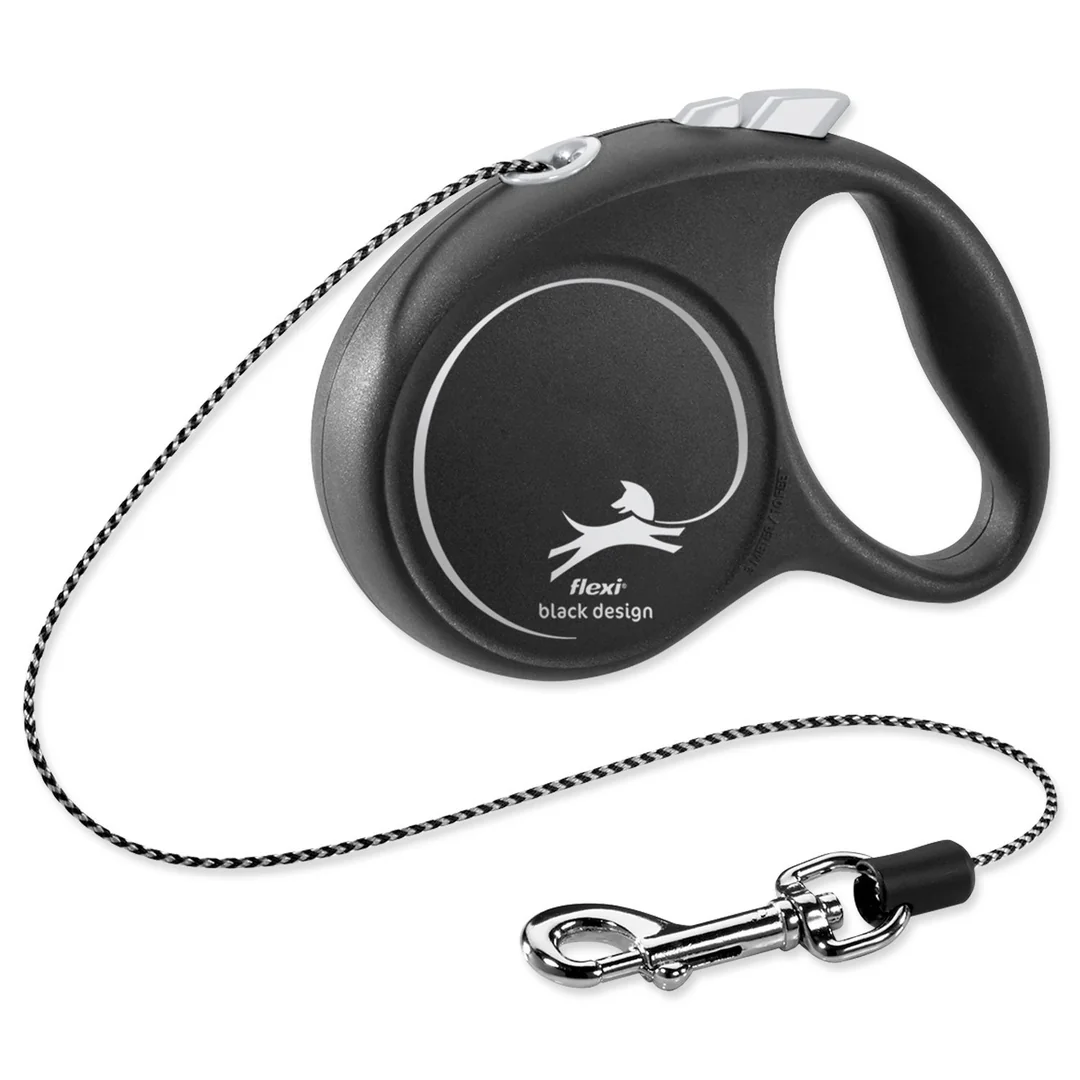flexi Black Design XS lanko 3m čierna do 8kg