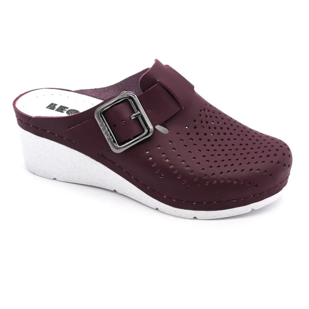 1100 Dámska zdravotná celokožená obuv - Klinový opätok 41 - 26cm, zelená, 6,5 cm