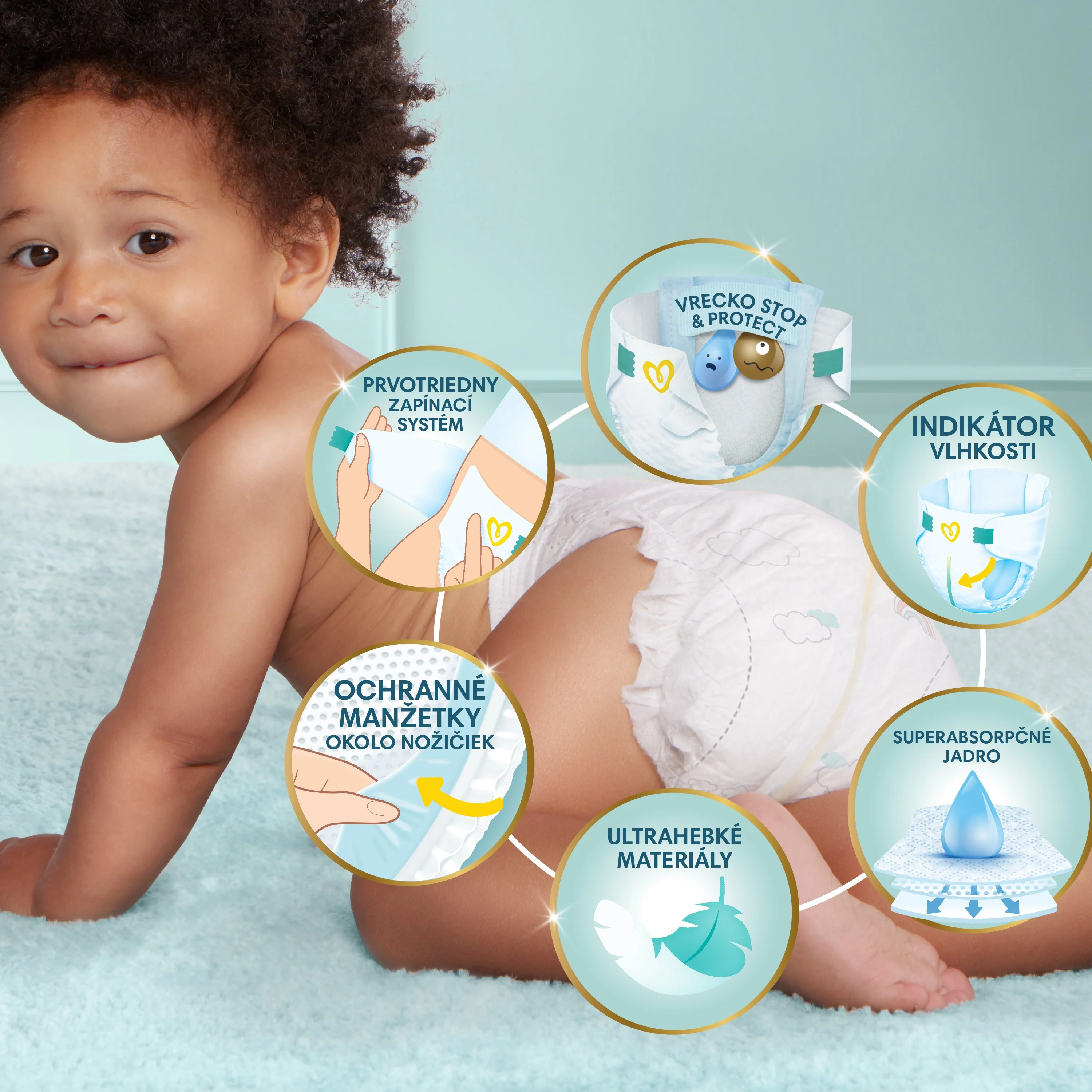 Pampers Premium Care, Veľkosť 6 1×128 ks, plienky