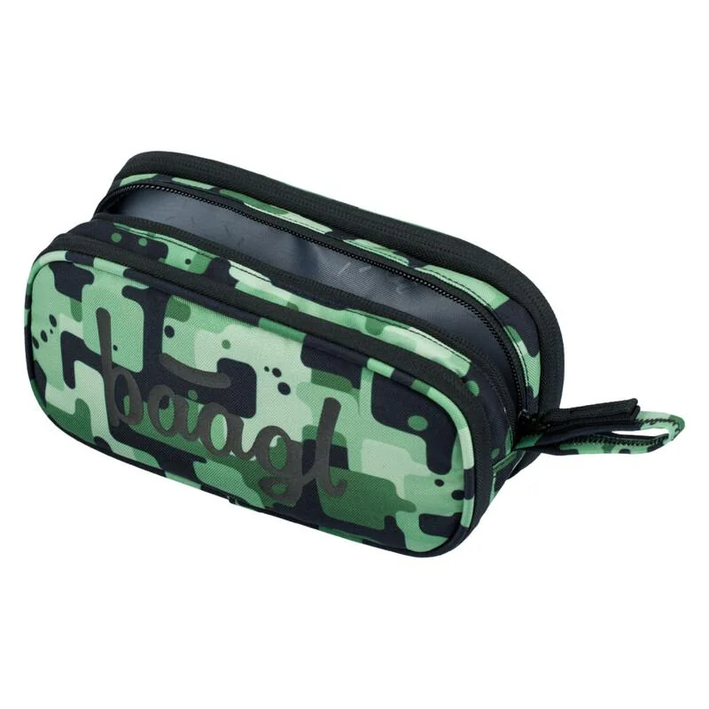 Baagl študentský peračník Etui Green Zelený, jednochlopňový
