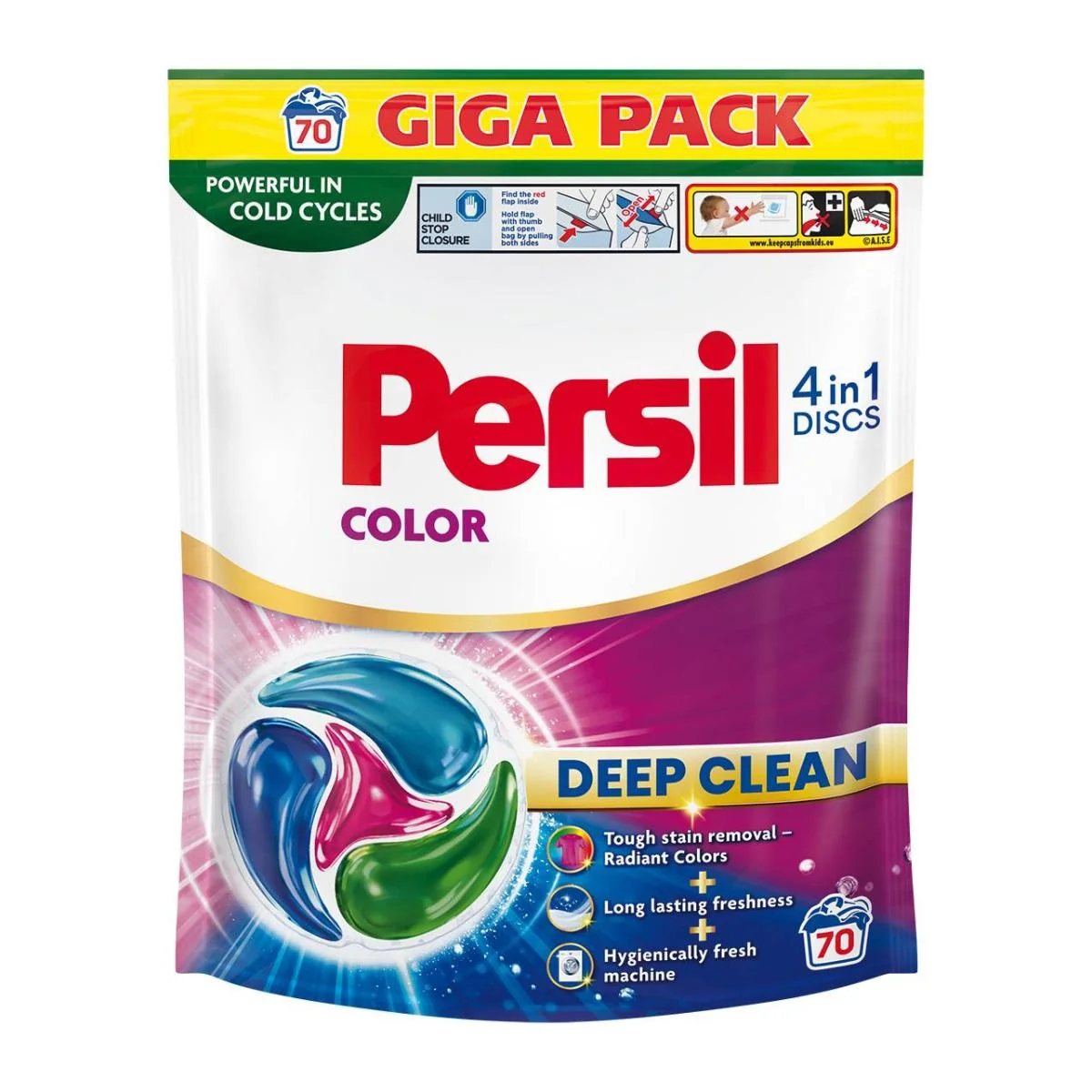 Persil Discs 4in1 Deep Clean Color kapsuly na pranie 70 praní 70 ks