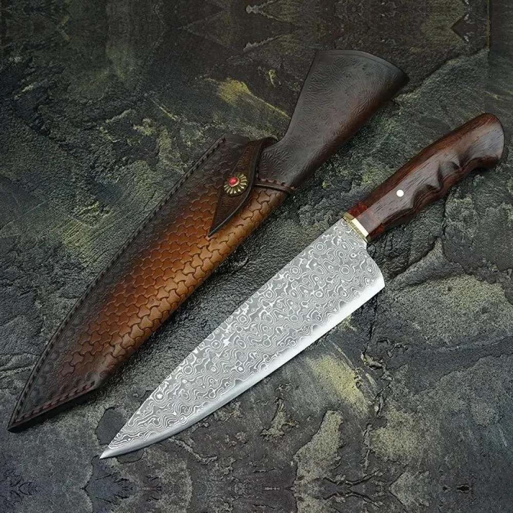 Damaškový kuchynský nôž Seiko-H 1 nôž, 1 puzdro