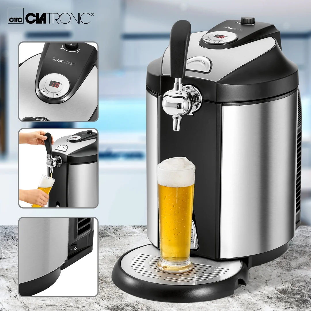 Clatronic BZ 3740 výčapné zariadenie na pivo, 5 l sudy, CO2 systém