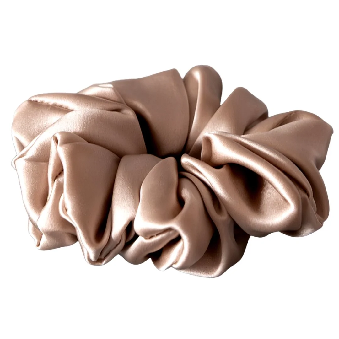 Hodvábna gumička Mallys rosegold maxi