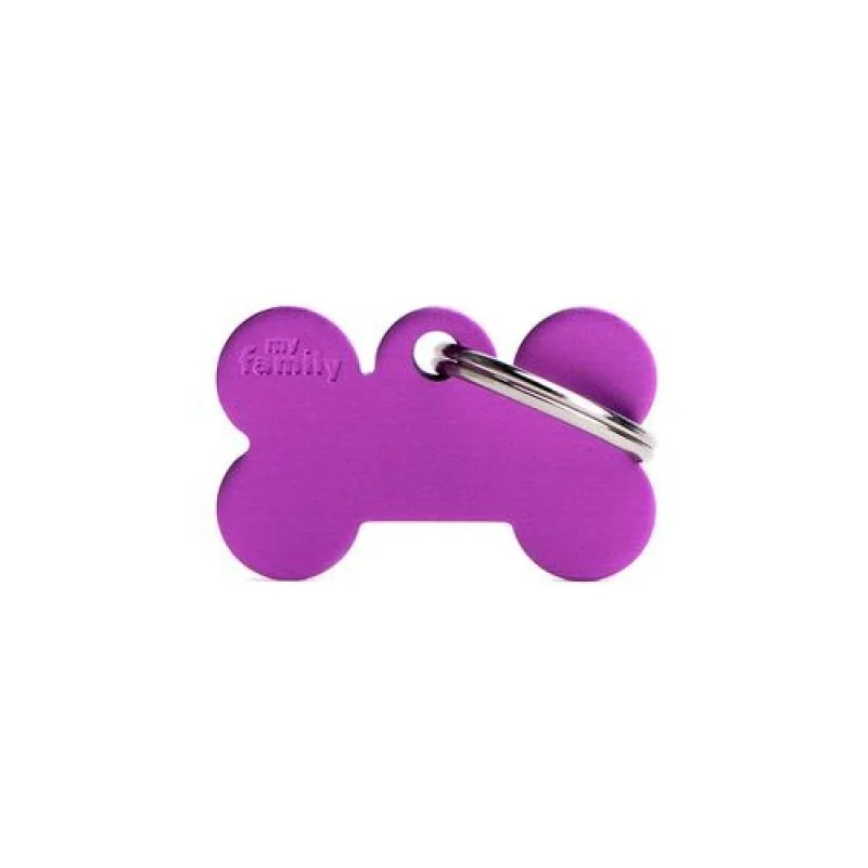 MF SMALL BONE ALUMINUM PURPLE 1,9x3 cm gravírovateľný prívesok