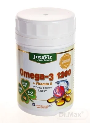 JutaVit Omega-3 1200 + vitamín E 1×100 cps, výživový doplnok