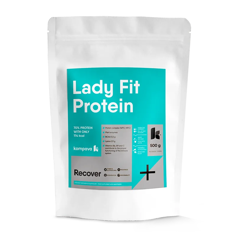 KOMPAVA LADY FIT PROTEIN JAHODA-MALINA 500 g