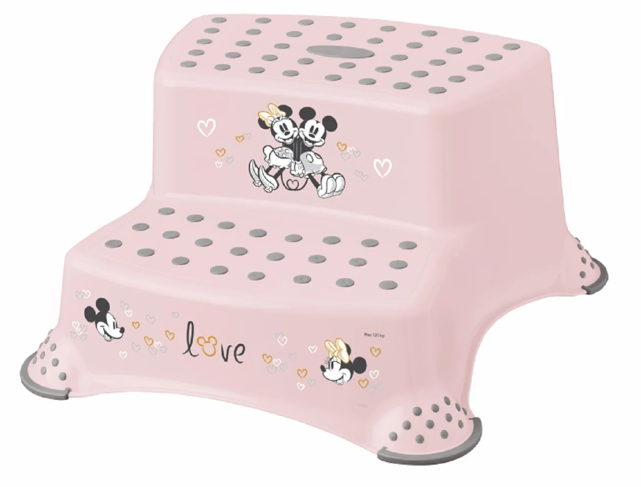 Stolička - schůdky s protišmykovou funkciou - Minnie Mouse, ružová
