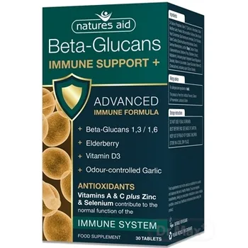 Natures Aid Beta-Glucans Immune Support+ 1x30 tbl, výživový doplnok