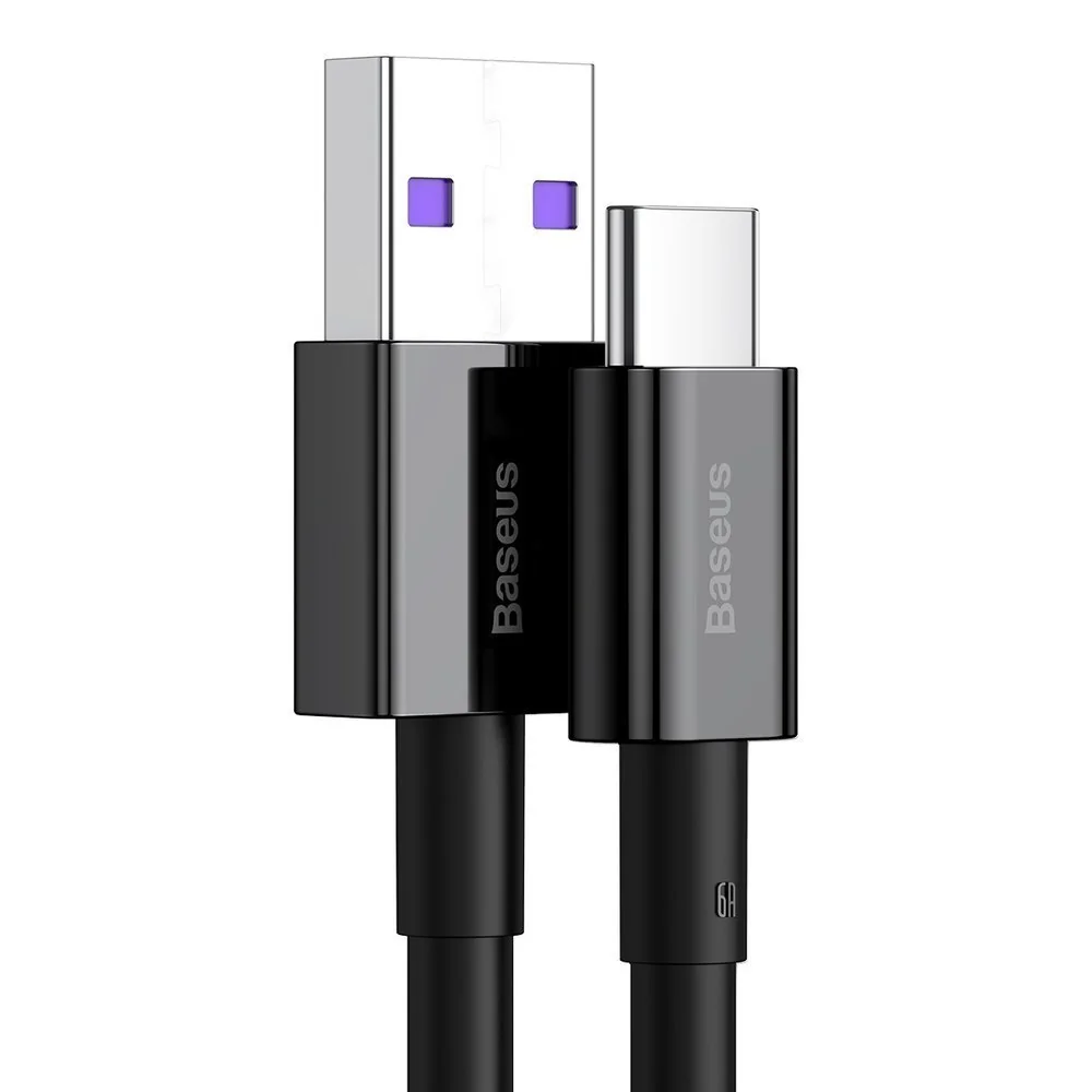 Baseus Superior kábel USB / USB-C 66W 6A 2m, čierny