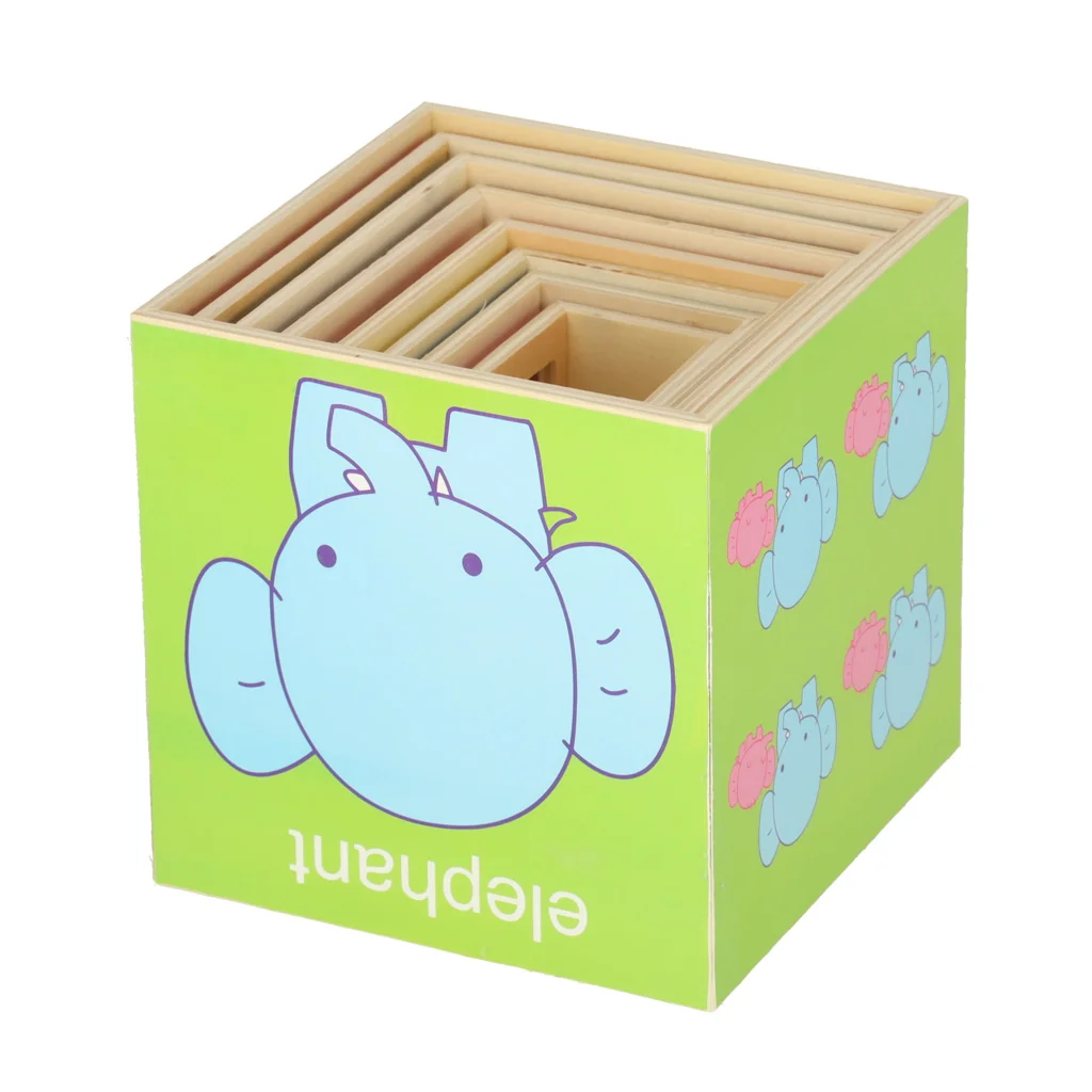 Drevený vzdelávací triedič veža – ekologická Montessori hračka pre deti
