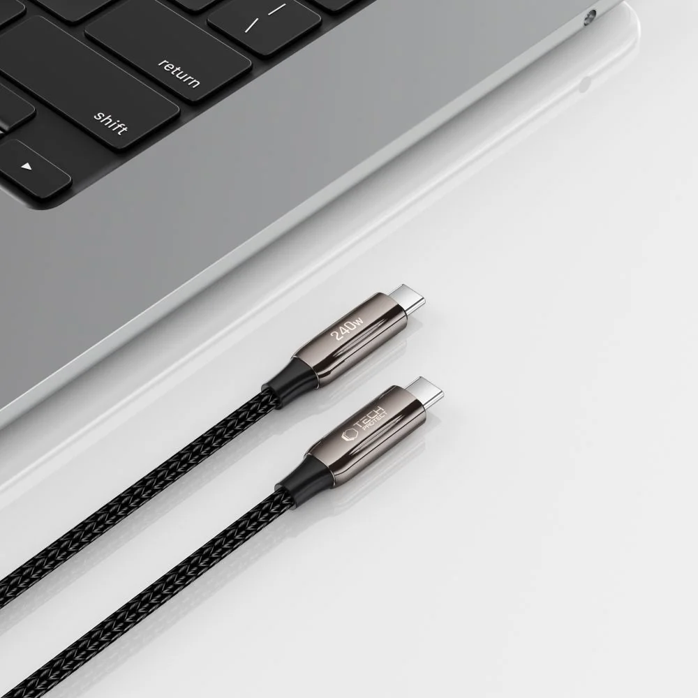 Tech-Protect UB10T kábel USB-C / USB-C 240W QC PD 1m, čierny