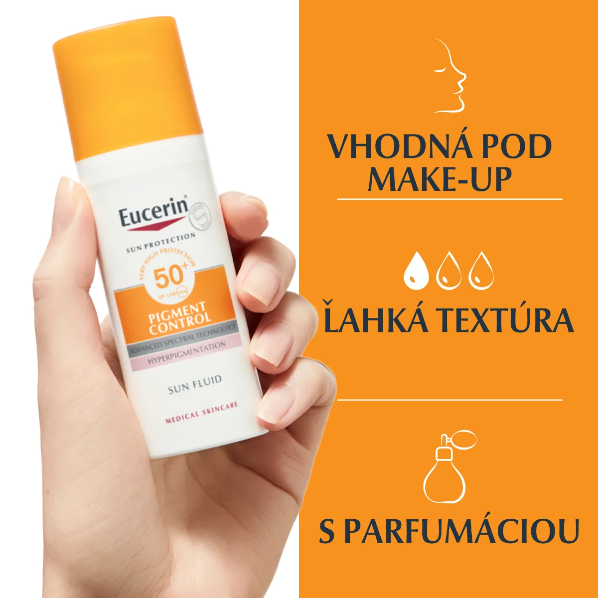 Eucerin SUN PIGMENT CONTROL SPF 50+ na tvár emulzia na opaľovanie s depigmentačným účinkom 1x50 ml