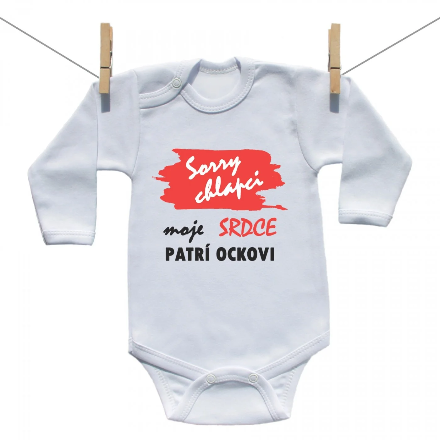 Boodyy Body s dlhým rukávom Sorry chlapci moje srdce patrí ockovi Veľkosť: 86