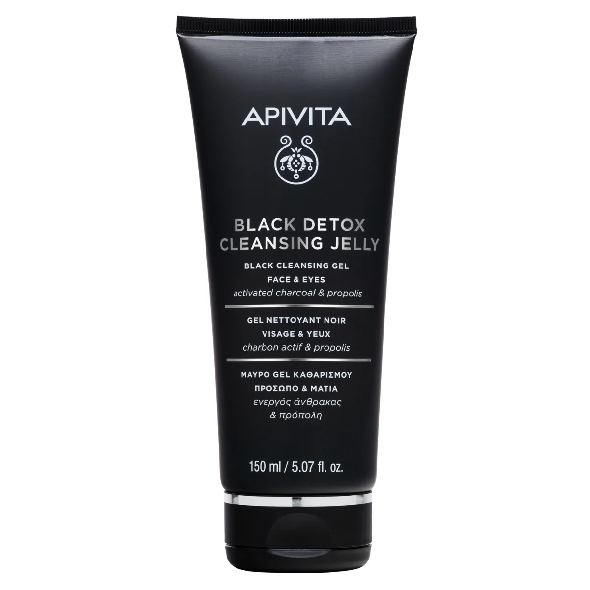 APIVITA Black Detox Cleansing Jelly, 150ml 1×150 ml, čistiaci gél pre všetky typy pleti