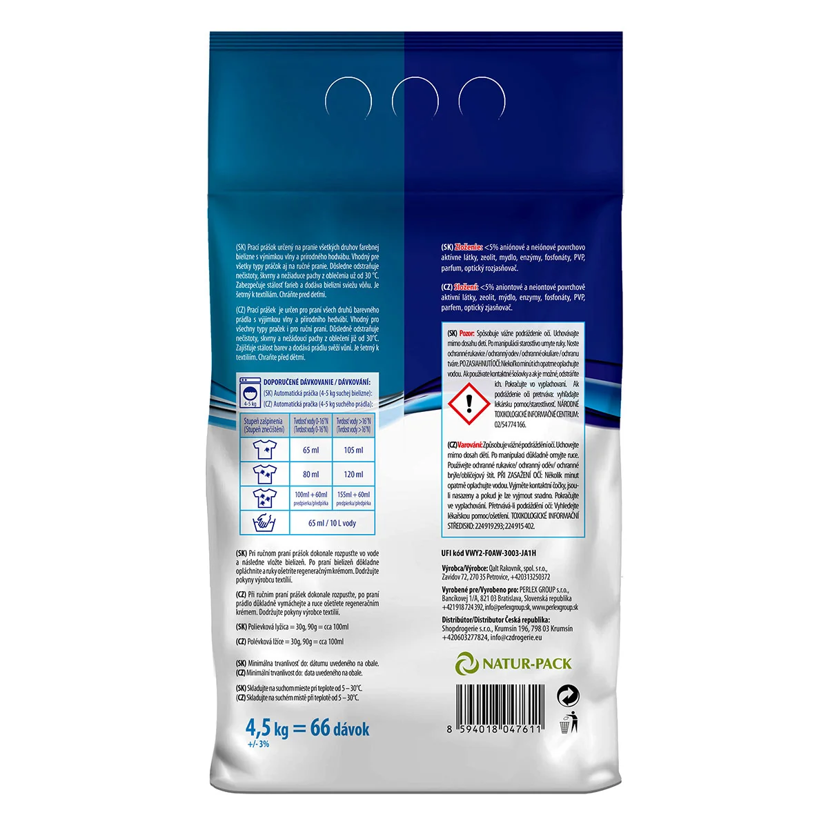 Perlex prací prostriedok 4,5kg / 66 praní Color Magnólia 1×4,5 kg, prášok na pranie