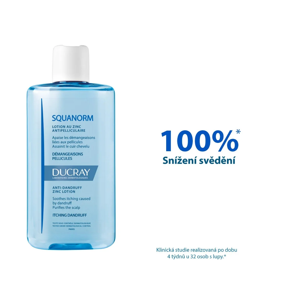 DUCRAY SQUANORM 1×200 ml, roztok so zinkom proti lupinám