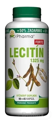 BIO Pharma Lecitín Forte 1325 mg 1×135 cps, výživový doplnok