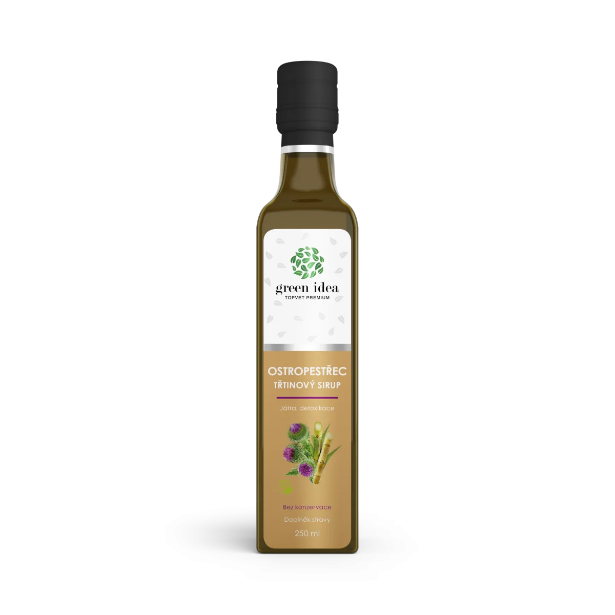 Pestrec mariánsky – trstinový sirup 250 ml – Green idea