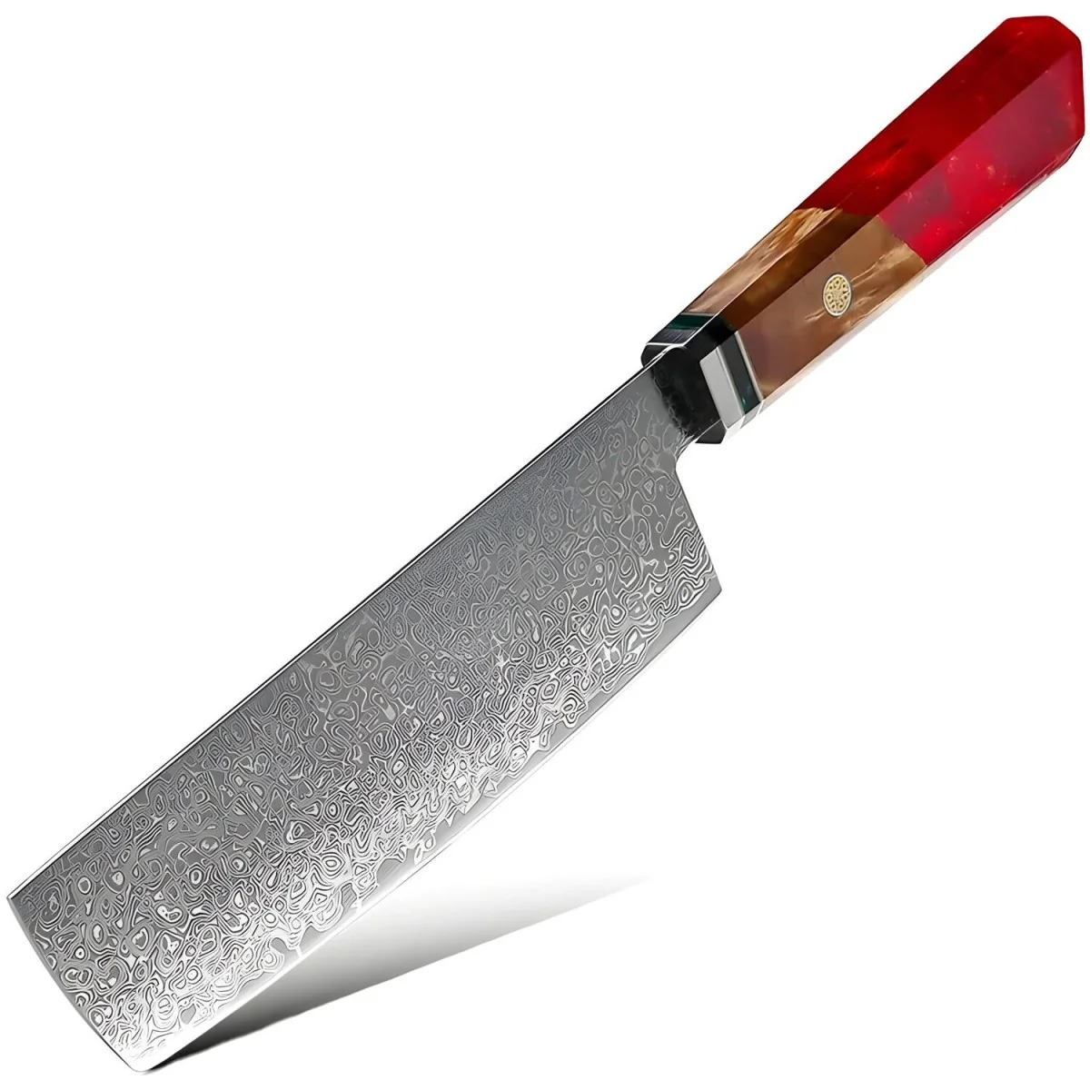 Damaškový kuchynský nôž Kurume-Cleaver/Červená 1ks Cleaver, 30,5cm