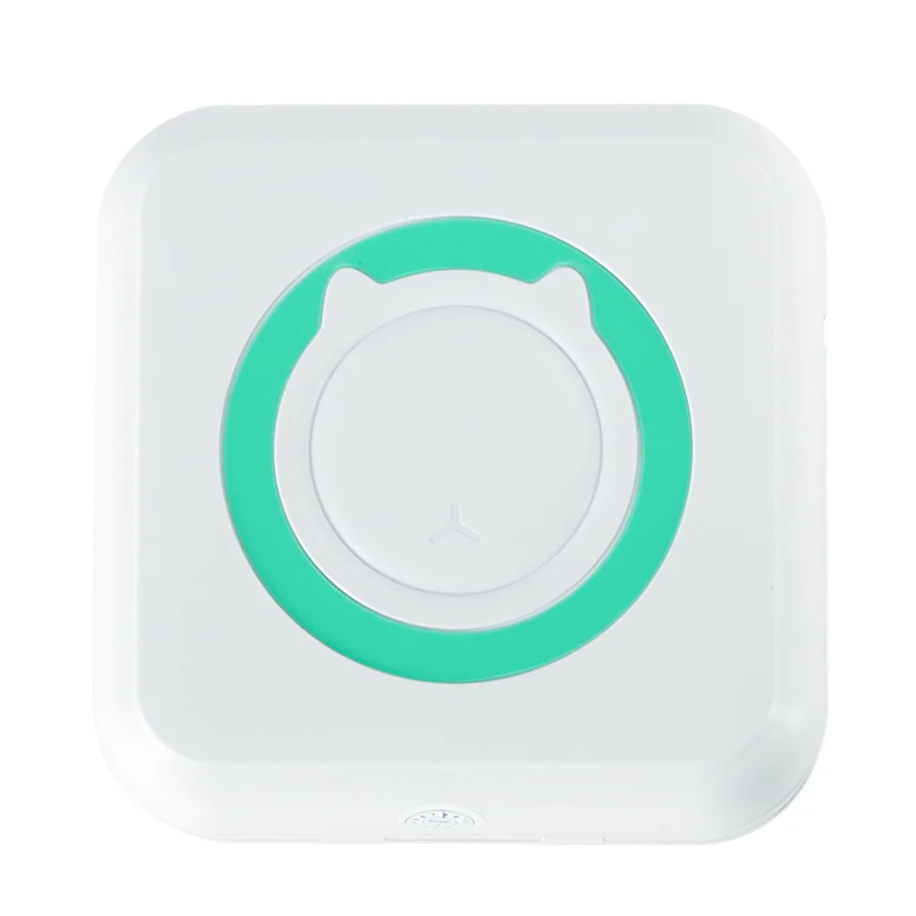 Mini termálna tlačiareň na fotky a etikety – modrá, Bluetooth/USB, bez atramentu