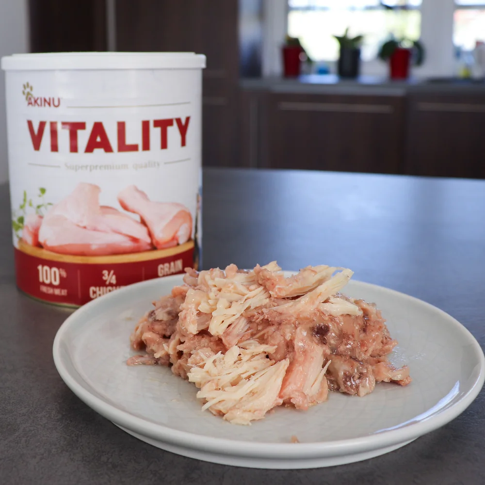 Akinu VITALITY 3/4 Konzerva s kuracím mäsom pre psov 3 x 800 g