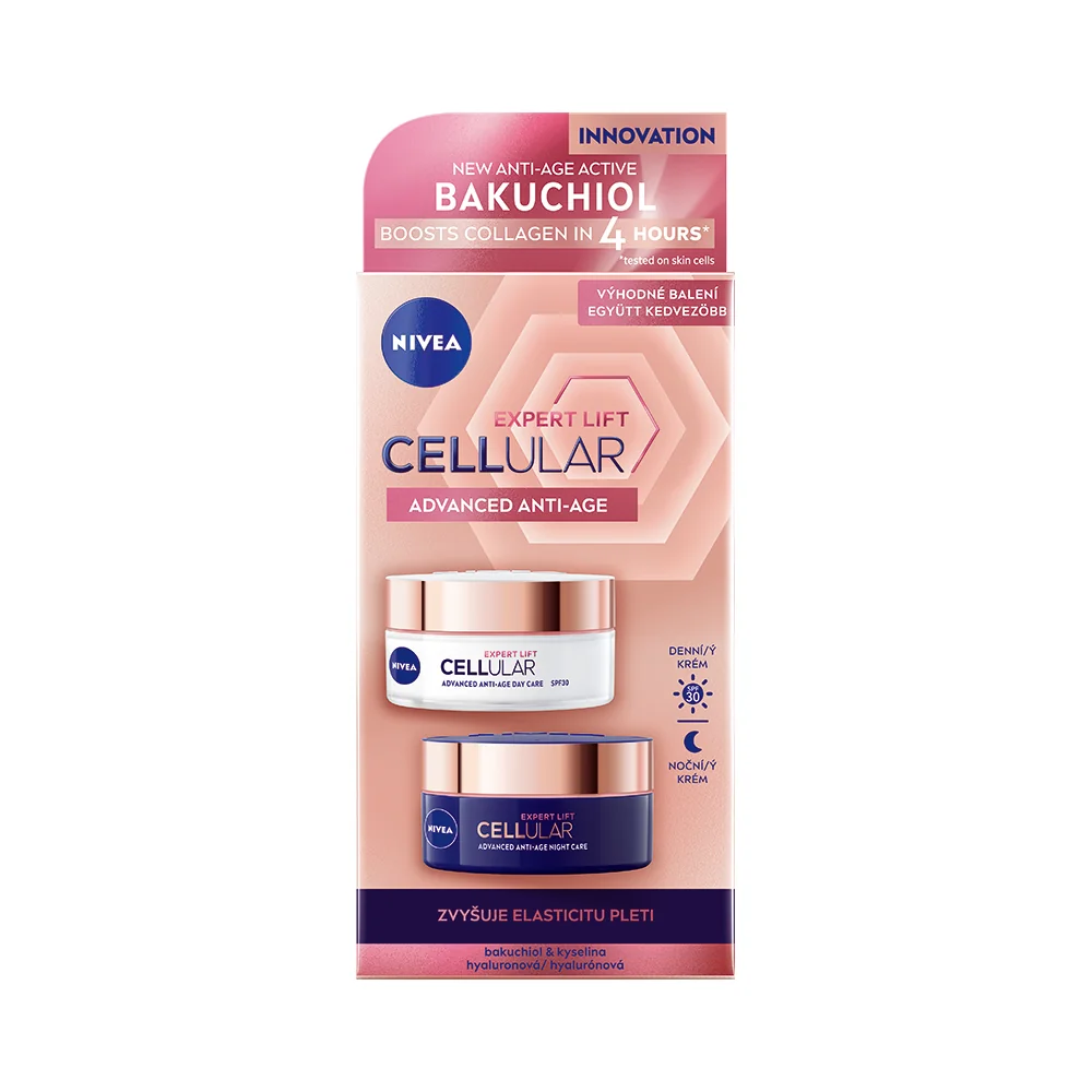 Nivea Denný + nočný krém Cellular Expert Lift 2×50 ml