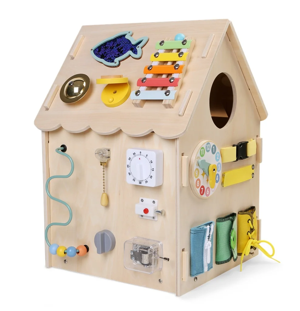 Montessori Activity board Domček prírodný