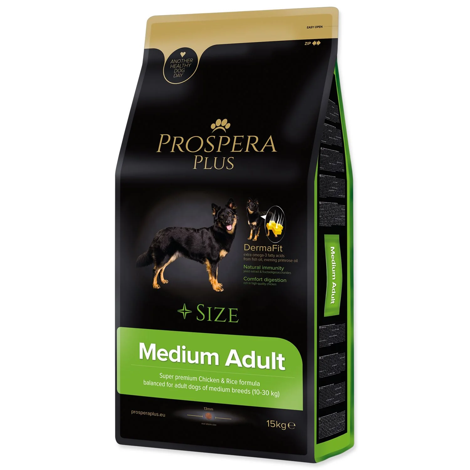 Krmivo Plus Medium Adult kura s ryžou 15kg 15kg