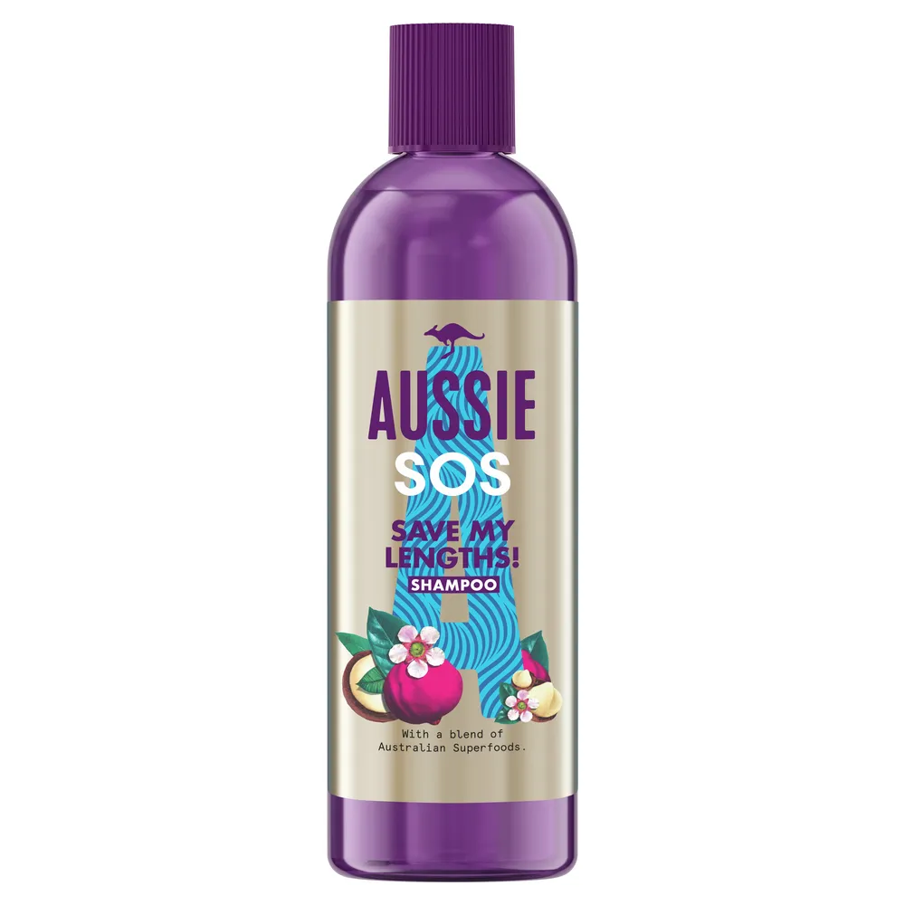 Aussie SOS Save My Lengths! Šampón Na Poškodené Vlasy 1×290ml, šampón na poškodené vlasy