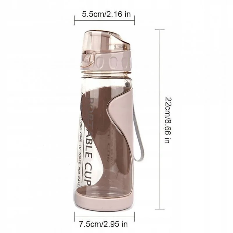 Livefy fľaša na vodu Fitcup 600 ml, ružová
