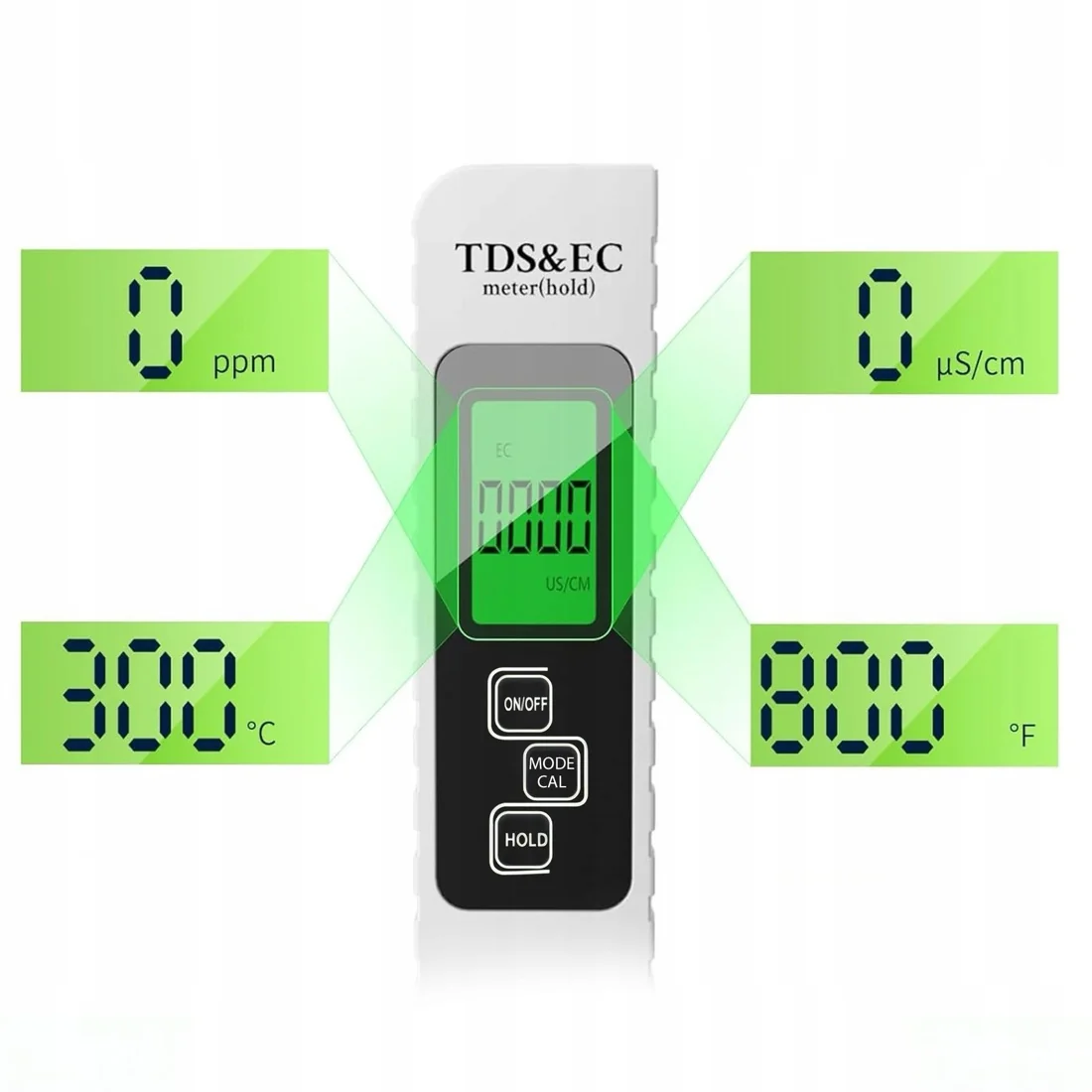 MG TDS-M2 digitálny tester kvality vody pH, biely