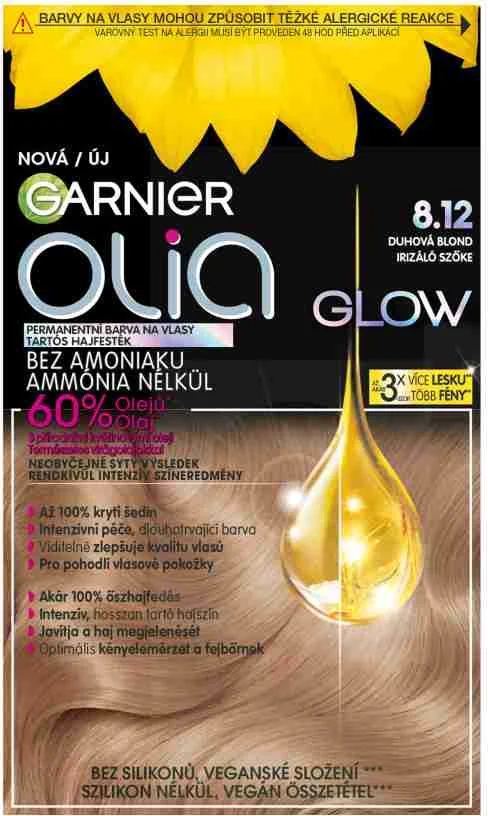 Garnier Olia Glow permanentná farba na vlasy 8.12 Dúhová blond 1×1 ks, farba na vlasy