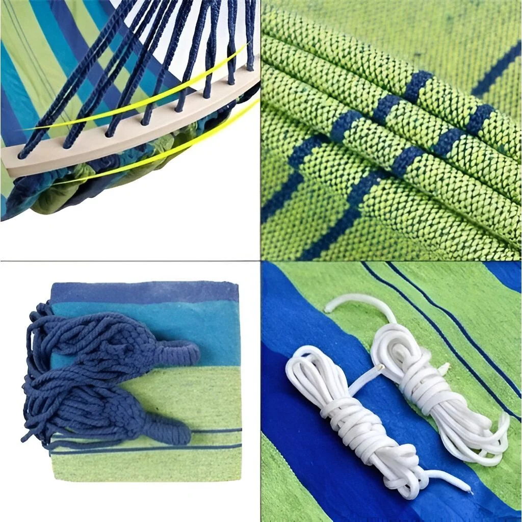 LIVEFY Hammock hojdacia sieť 260x150cm, modrá/zelená