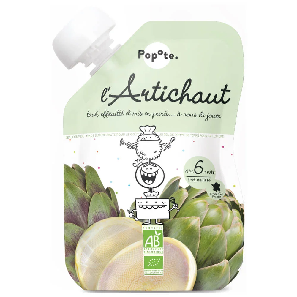 POPOTE Kapsička bio artičok 120 g, 6+ 1×120 g, kapsička