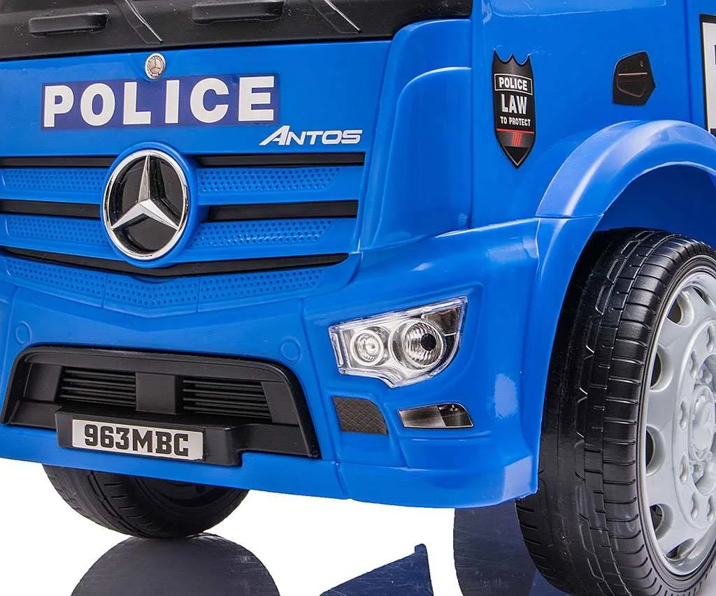 Detské odrážadlo so zvukom Mercedes Milly Mally POLICE modré ,