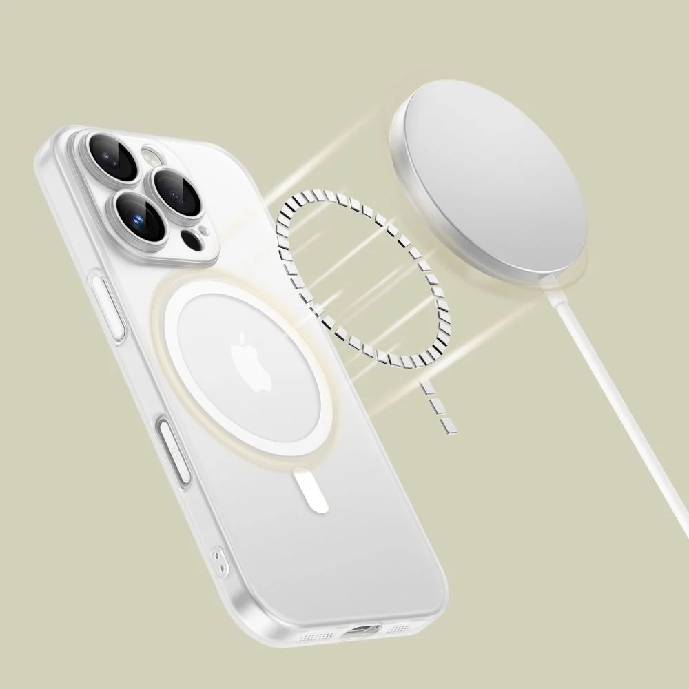 Tech-Protect MagSlime MagSafe kryt na iPhone 16 Pro, biely