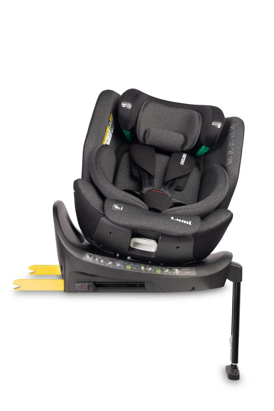 Autosedačka Lumi i-Size 40-150 cm, Isofix, 360 °, rastová, od 0m + do 12 Rokov - tm. šedá