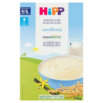 HiPP Mliečna prvá KAŠA PRAEBIOTIK vanilková 1×250 g, mliečna kaša