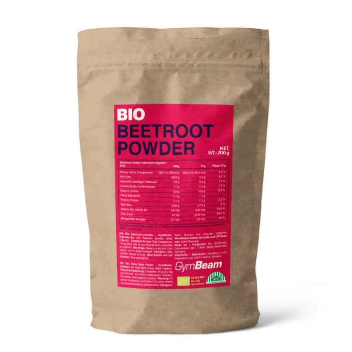 Gymbeam bio prášok z cervenej repy 200 g 1×200 g, bio prášok z červenej repy