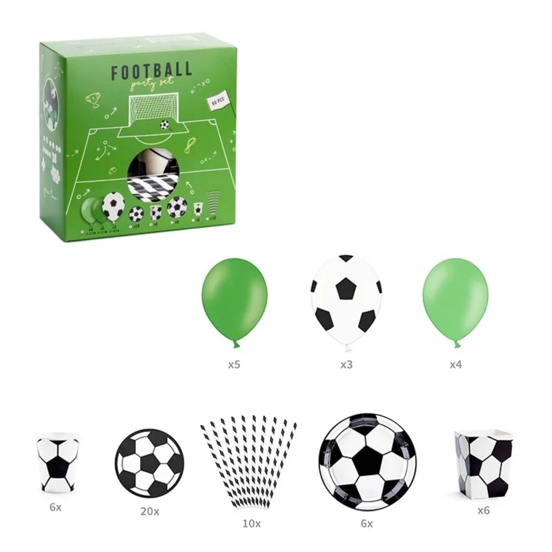 PartyDeco Party set Futbal 60ks