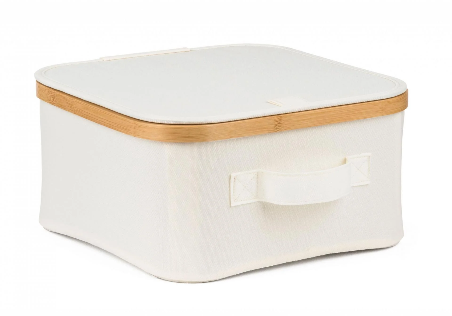 Úložný box G21 30 x 30 x 15 cm, bambusový s vekom, béžový UBG21BAM005B