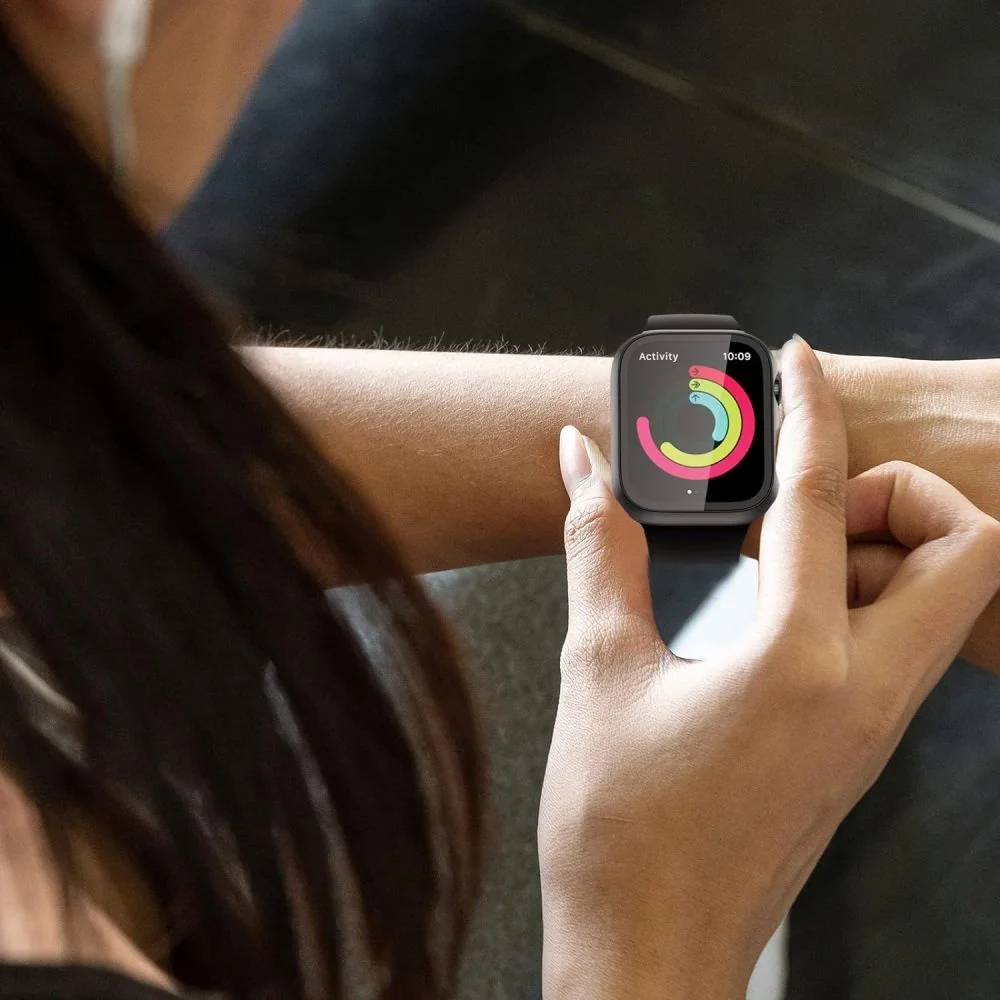 Tech-Protect Defense 360 puzdro so sklom na Apple Watch 10 46mm, čierne e