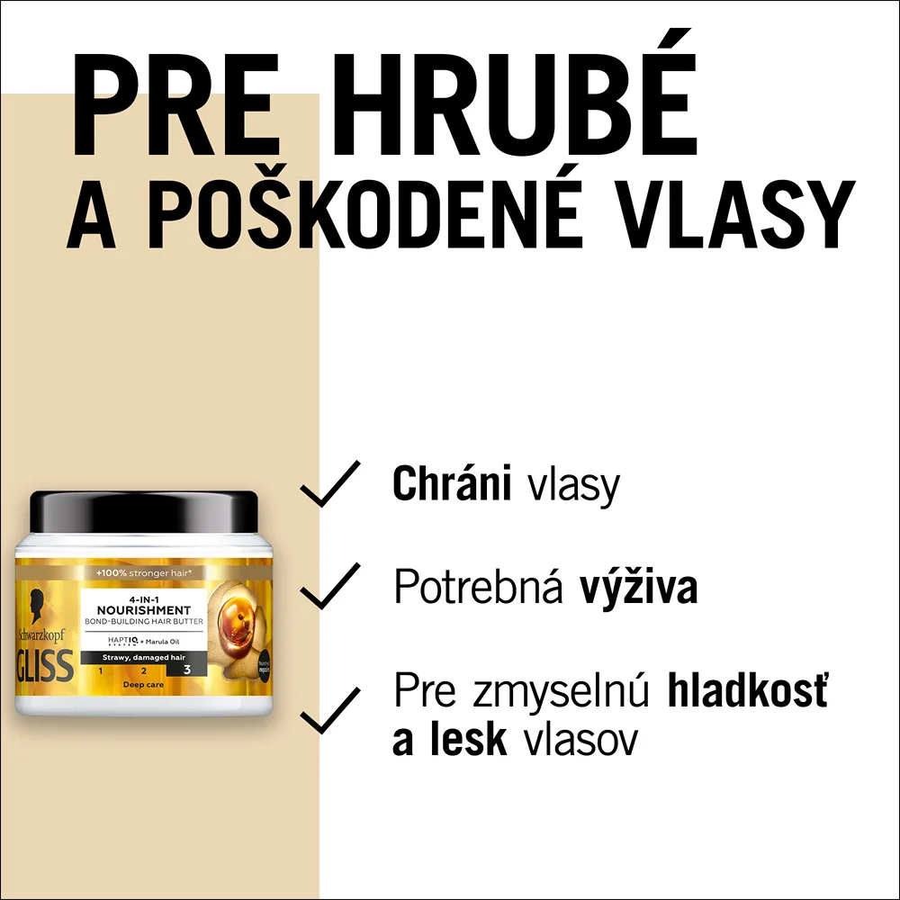 Schwarzkopf Gliss vlasová maska 4v1 Nourishment 1×400 ml, maska na vlasy