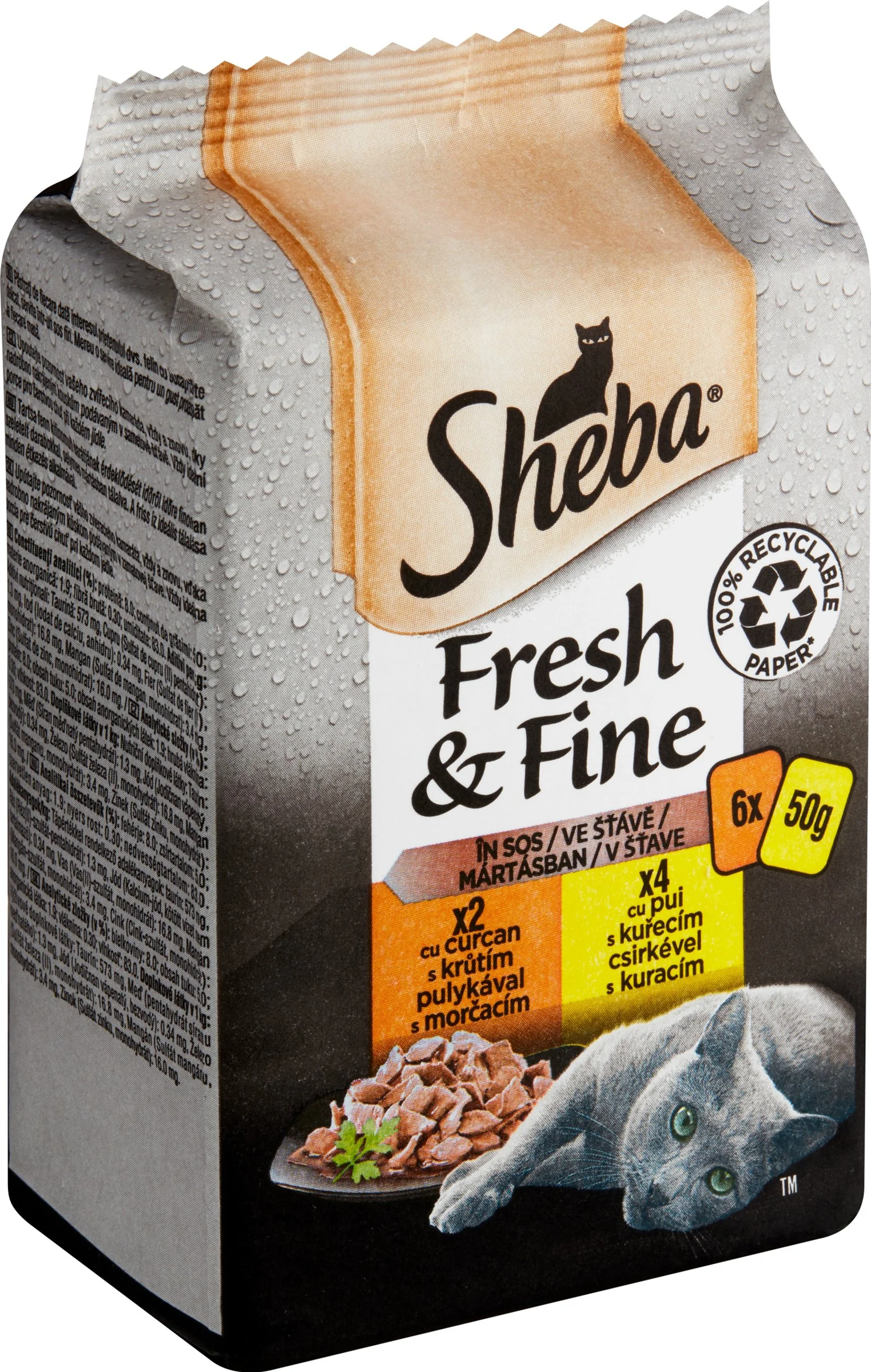 Sheba Kapsička F&F Kuracie&Morka 6×50g 6×50g