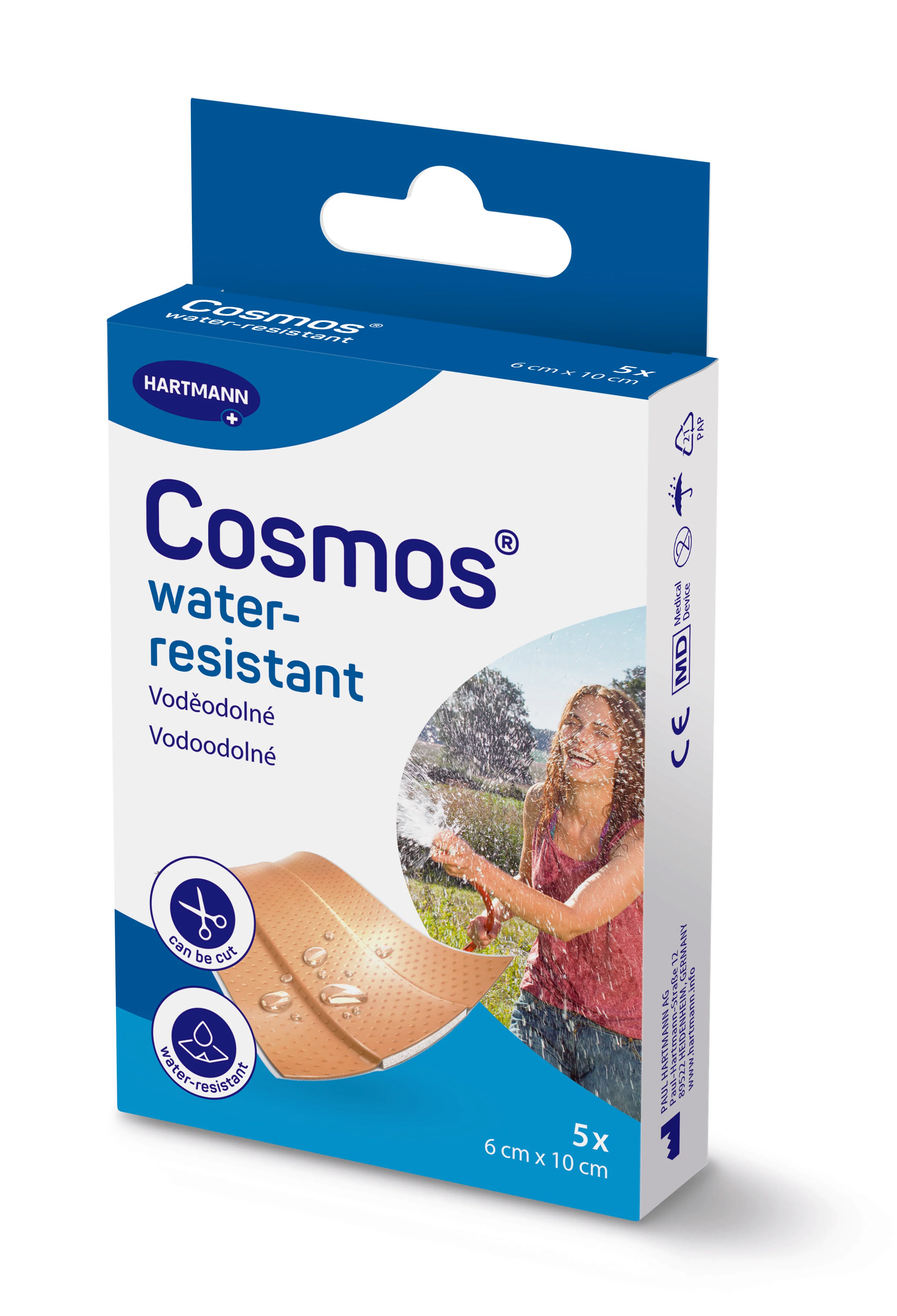 Cosmos water-resistant, nedelená vodoodolná náplasť, 6 x 10 cm 1 ks