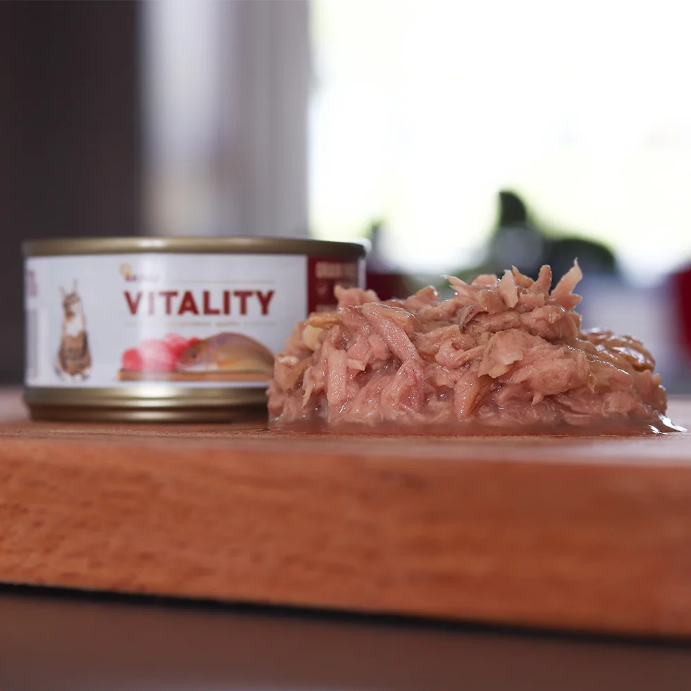 Akinu VITALITY Tuniak a biela ryba v konzerve pre mačky 10 x 70 g
